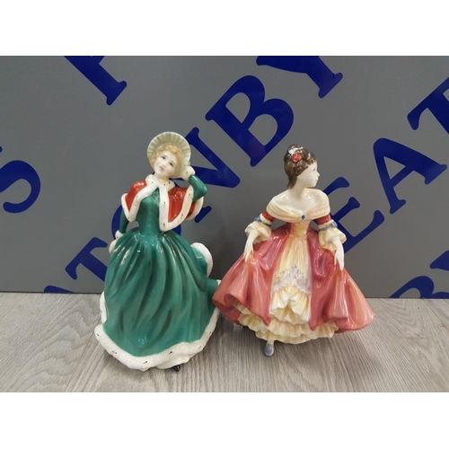 25 - 2 ROYAL DOULTON FIGURES INCLUDING CLASSICS CHRISTMAS DAY 2001 AND SOUTHERN BELLE