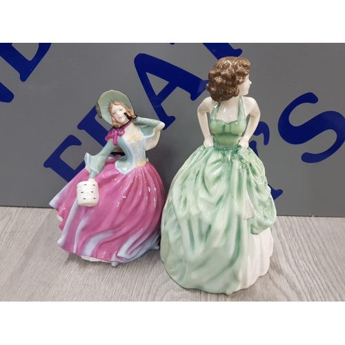 27 - 2 ROYAL DOULTON FIGURES INCLUDING KELLY AND AUTUMN BREEZE