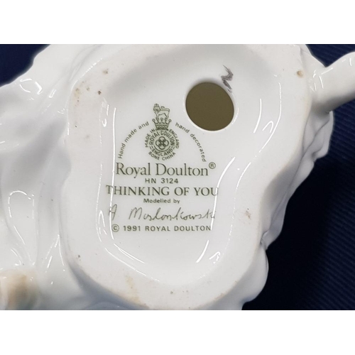 29 - 3 ROYAL DOULTON FIGURES INCLUDING THINKING OF YOU SENTIMENTS REMEMBERING YOU AND CHRISTMAS DAY