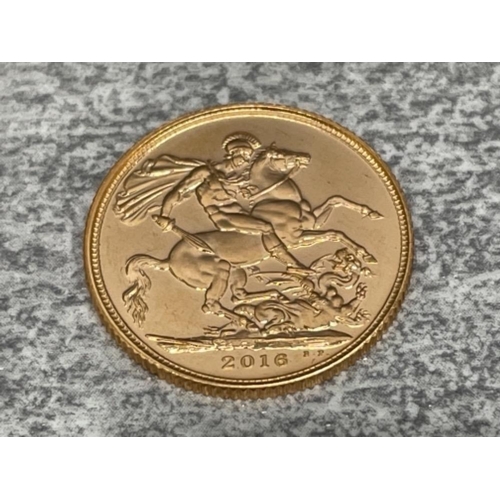 47 - 22CT GOLD 2016 FULL SOVEREIGN COIN