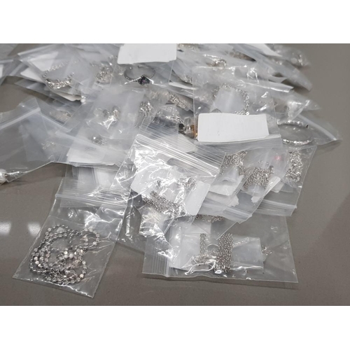 56 - SILVER JEWELLERY NEW MOSTLY LIGHTWEIGHT CHAINS, RINGS ETC, APPROXIMATELY 8 OUNCES IN TOTAL