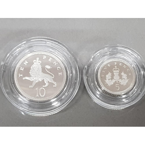 59 - ROYAL MINT 1990 5P SILVER PIEDFORD PROOF AND 1992 10P SILVER PIEDFORD PROOF WOTH ADDITIONAL  1990 5P... 