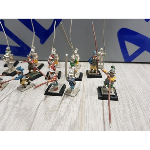 68 - COLLECTION OF 25 PIKEMEN MINIATURE METAL FIGURES