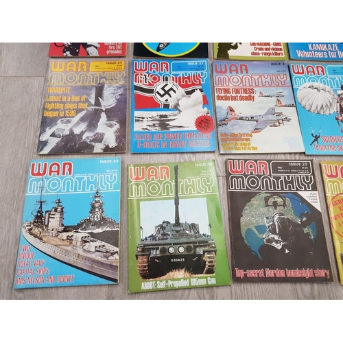 82 - LARGE COLLECTION OF CLASSIC VINTAGE WAR MAGAZINES INCLUDES WAR MONTHLY TOP SECRRT NORDEN BOMBSIGHT S... 