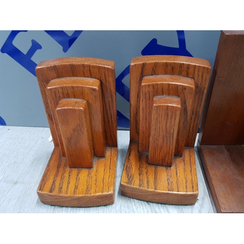 86 - 3 ART DECO VINTAGE WOODEN BOOKENS