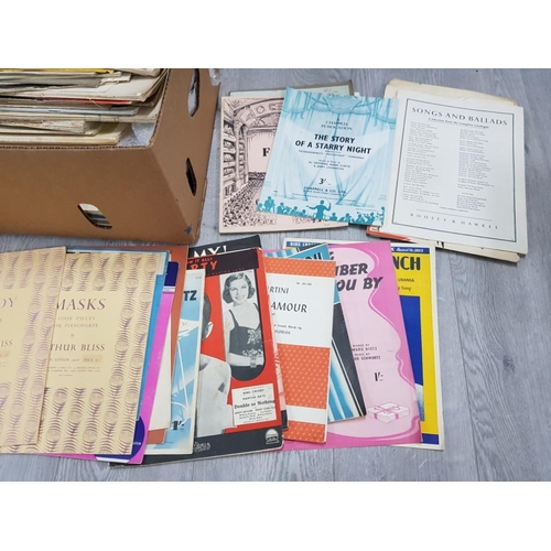 90 - HUGE COLLECTION OF VINTAGE SHEET MUSIC INCLUDING BEETHOVEN AND OTHER CLASSICAL BALLADS