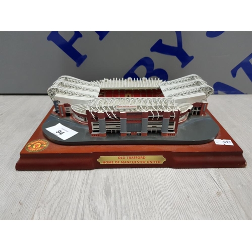 94 - MANCHESTER UNITED OLD TRAFFORD FOOTBALL STADIUM PLAQUE