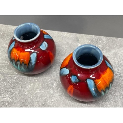 326 - POOLE POTTERY PAIR OF BUD VASES