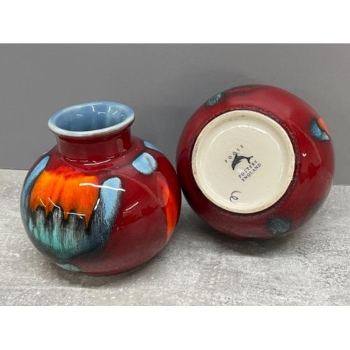 326 - POOLE POTTERY PAIR OF BUD VASES