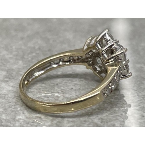 335 - WHITE GOLD DIAMOND CLUSTER RING APPROX 1.5CTS 3.3G SIZE J