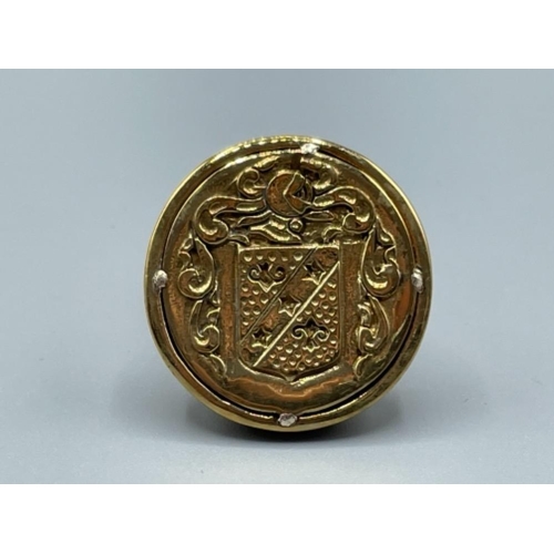 19 - Brass cased owl shaped document seal