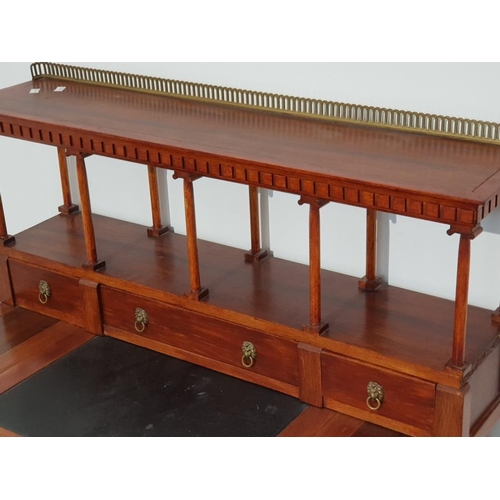 384 - Reproduction ladies 2 drawer writing table 74x41cm