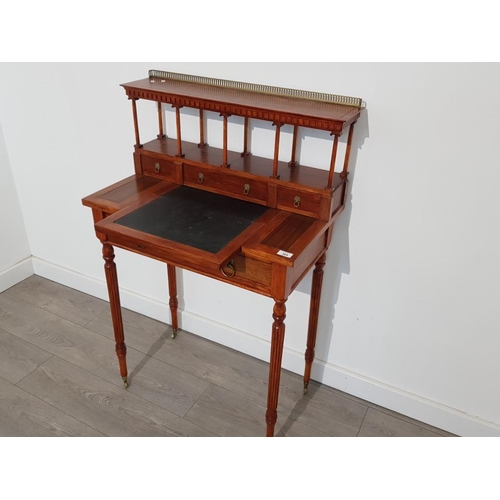 384 - Reproduction ladies 2 drawer writing table 74x41cm