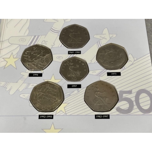 13 - Great Britain 50p commemorative coin collection