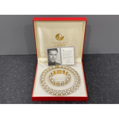 136 - Designer Robert McCannel Necklace and bracelet set in original box