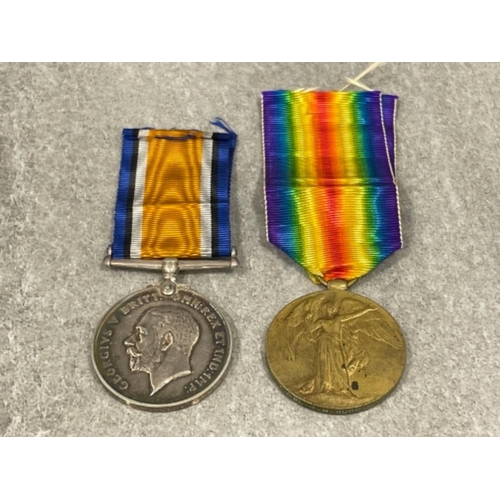 168 - Medals WWI pair of silver medal and Victory medal awarded to 20428 A.Cpl. R.H.Bugg R.Sussex Reg