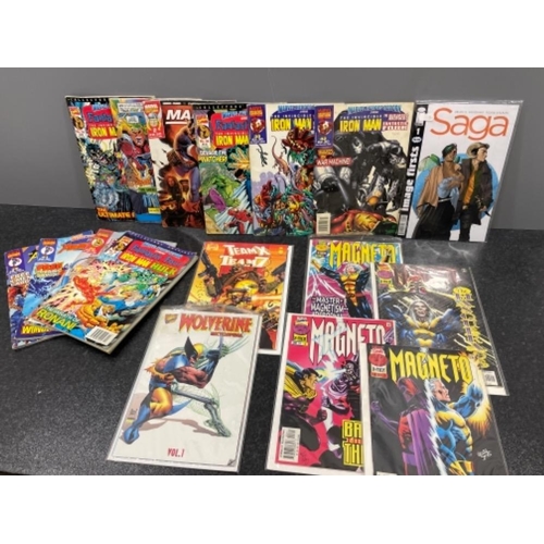 87 - Marvel comics. Magneto 1,2,3 & 4. Wolverine vol 1, Ironman and Avengers