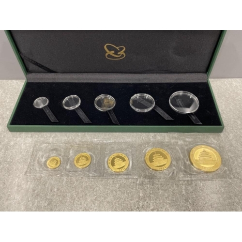 90 - Gold coin set of Chinese 2011 pure gold proof set in original sealed case 1.9oz