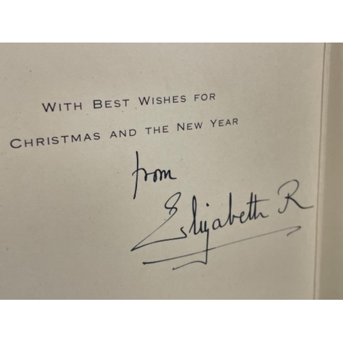 91 - Royalty Queen mother signed Christmas card and photo at The Castle of Mey
