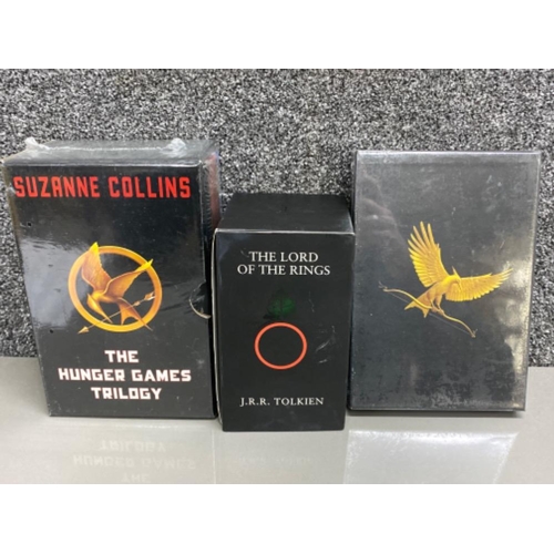 103 - A trio of new boxed & sealed hardback books by Suzanne Colin’s “the Hunger games Trilogy” plus a sim... 