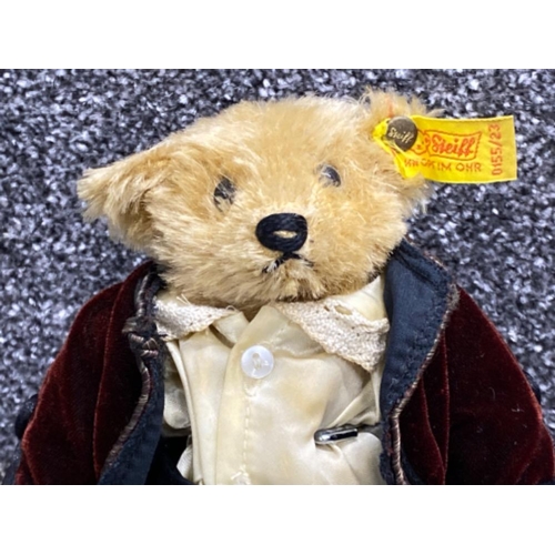 107 - Vintage Steiff bear on stand with Steiff Button in ear - 0155/23 Ring Bear-er part of the Margaret W... 