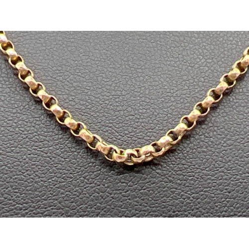 150 - 9ct gold belcher chain. 5.1g