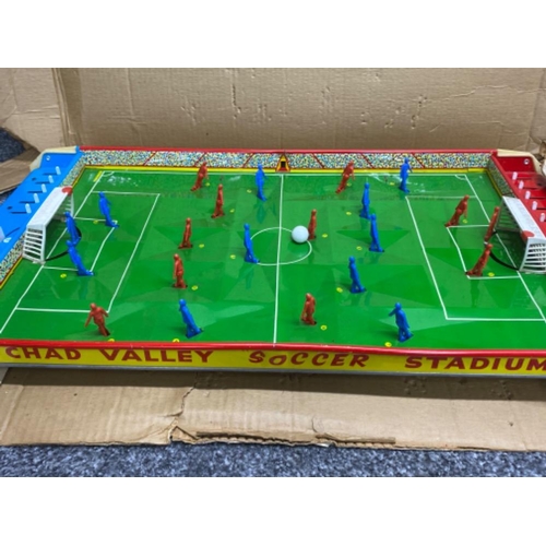 197 - Vintage tin Chad Valley lever operated “soccer” game, with original box