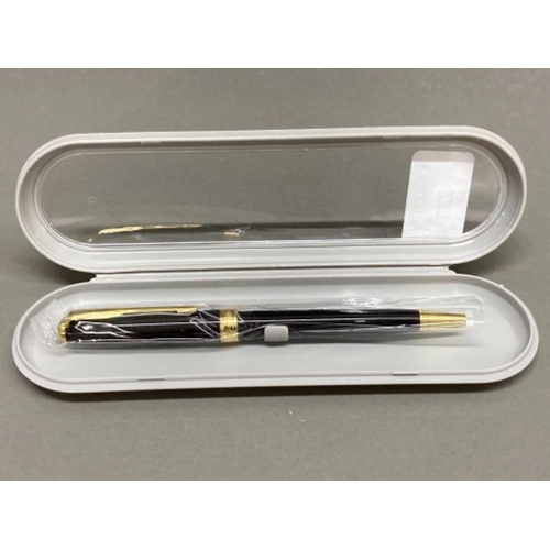 239 - Parker Sonnet series ballpoint pen bright black fine nib new and cased