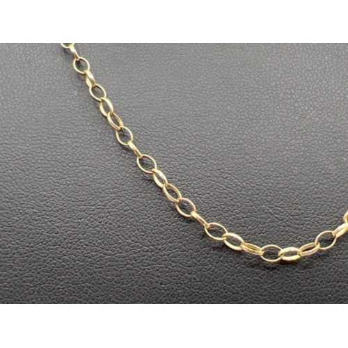 48 - 9ct gold belcher link chain. 2.6g