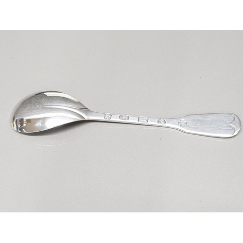 128 - A Haviland silver millennium spoon 42.1g cased