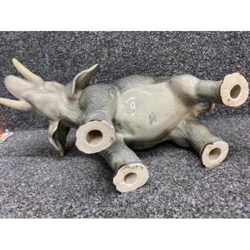 173 - Large vintage ceramic elephant by Melba Ware, 39x30cm