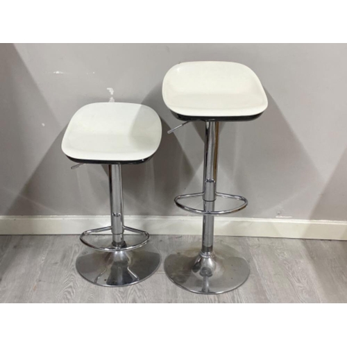 403 - Pair of metal base bar stools