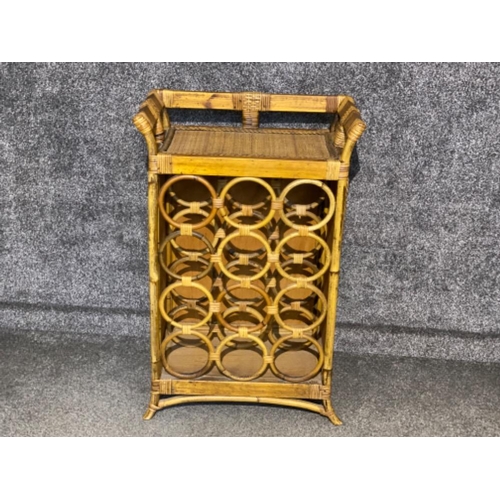 406 - Bamboo rattan design wine rack