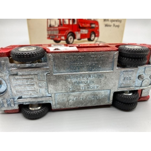 101 - Dinky Toys Merryweather Marquis Fire Tender no 285 in original box