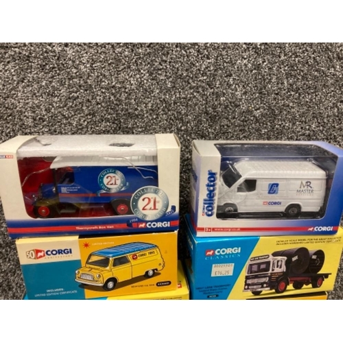 104 - Five Corgi Classics to include Bedford CA Van CC02601 and three other Corgi vehicles, all in origina... 