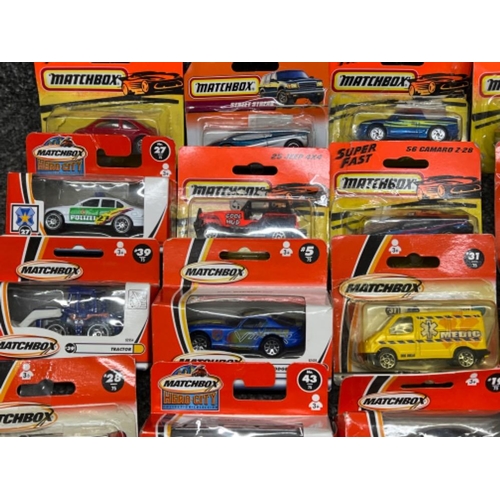 11 - Matchbox Mattel wheels die cast vehicles x22. Various numbers all in original boxes