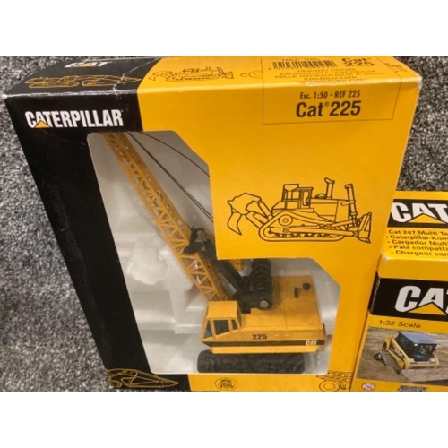 119 - Two CAT die cast models Digging Crane no 225 and 247 Multi Terrain Loader both boxed