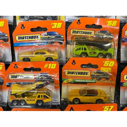 12 - Matchbox Mattel wheels die cast vehicles x20. Numbers between 31 to 60 all in original boxes