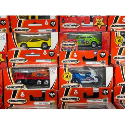 37 - Matchbox Mattel wheels die cast vehicles. Various numbers between 51-74 and 50 year collection. All ... 