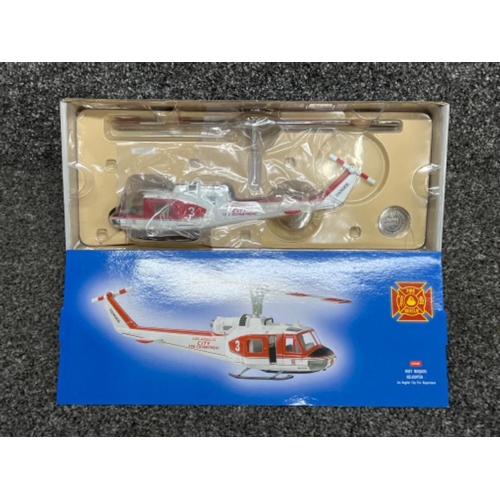 39 - Corgi limited edition 1:50 die cast scale model of a Huey Iroquois helicopter LA city fire departmen... 