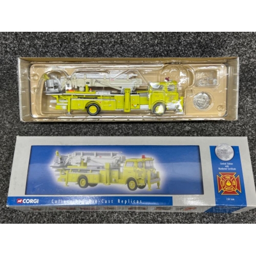 40 - Corgi limited edition die cast vehicles x3. Including US52307 Mack pumper, Mack tower ladder all in ... 