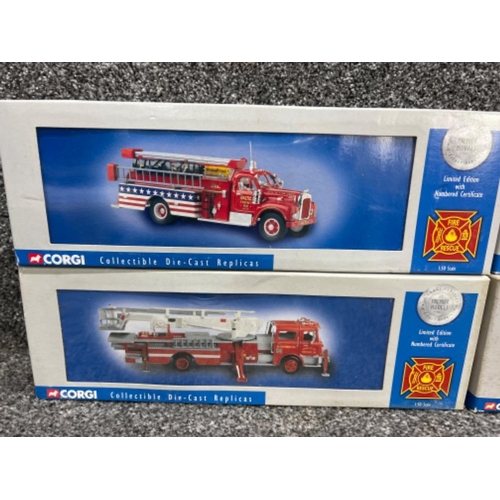 44 - Corgi limited edition 1:50 scale die cast vehicles Fire rescue collection. Including 53404, US50501 ... 