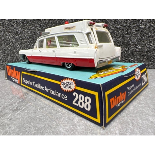 46 - Dinky toys die cast Superior Cadillac Ambulance 288. In original box