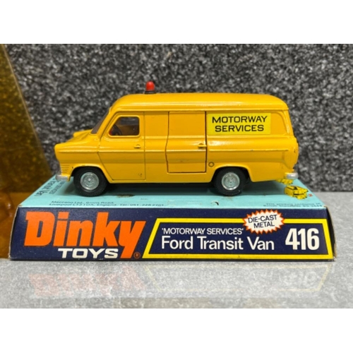 47 - Dinky toys die cast Ford transit van (motorway services)416 in original box.