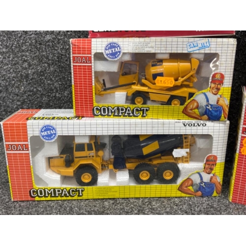 5 - JOAL die cast Compact and Metal Plant toy vehicles including Volvo L330c all in original boxes