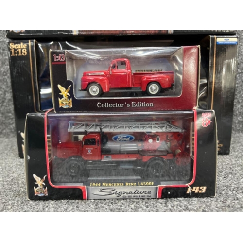 59 - Road “signature” series die cast metal fire engine/trucks in original boxes