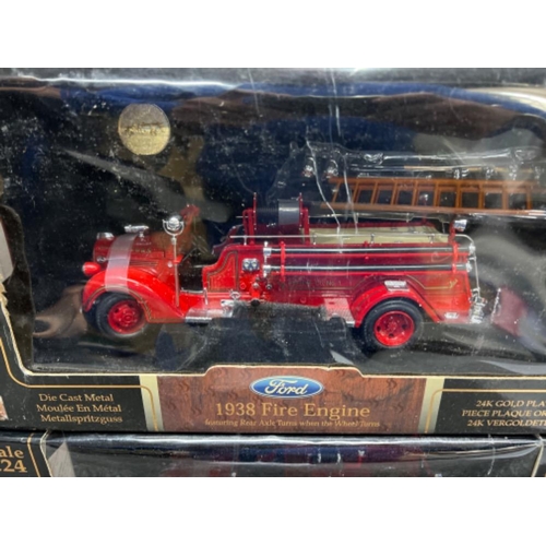 60 - Road “signature” series 1:24 scale die cast models. Fire rescue themed. X3 all in original boxes