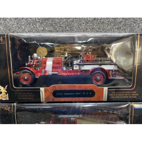 60 - Road “signature” series 1:24 scale die cast models. Fire rescue themed. X3 all in original boxes