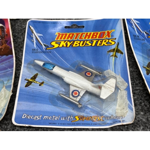 61 - Matchbox sky busters die cast metal with super fast wheels. (11) all with original packaging