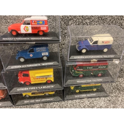 69 - IXO-Altaya Spanish die cast cars to include Land Rover Ada and DKW F89L Danone x14 all boxed